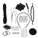 Umiwe(TM) Bun Maker Roller Braid Twist Elastics Pins Hair Design Styling Tools Kit ,Black With Umiwe Accessory