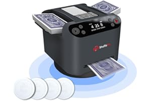 LEOYEE ShuffleBox G1 Pro Automatic Card Shuffler and Dealer 2-in-1, Ultra Quiet, Rechargeable, Works with UNO, Taco Cat Goat Cheese Pizza, Five Crowns, Monopoly Deal, Bicycle and Maverick Cards