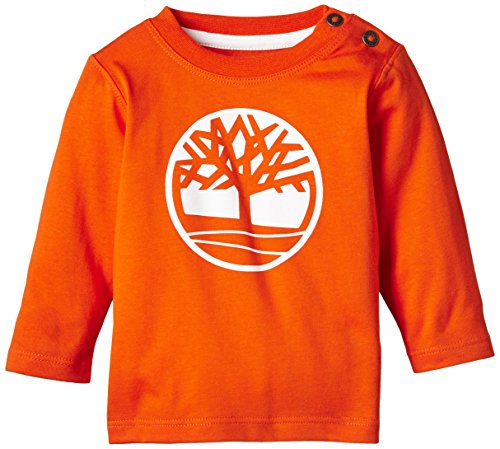 Timberland Baby-Boys T05F10 Long Sleeve Polo T-Shirt, Orange, 3 Years