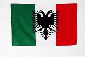 AZ FLAG - Flagge Arbëresh Von Süditalien - 90x60 cm - Italienische Fahne 60 x 90 Cm Scheide Für Mast - Flaggen