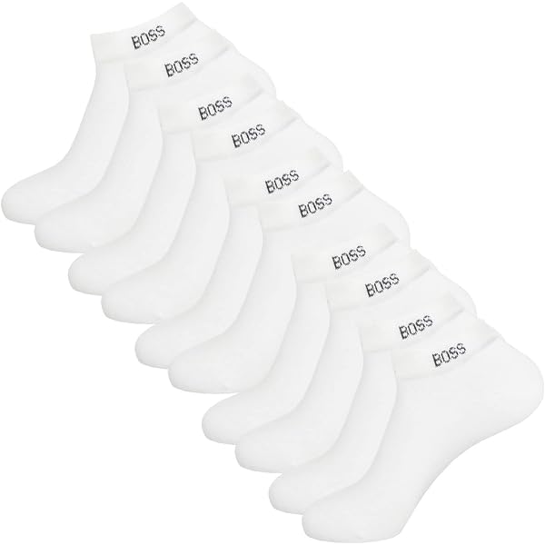 BOSS Herren Sneaker Socken 6 Paar - Business Socks Aus Baumwollmischung, Knöchellang Mit Logo