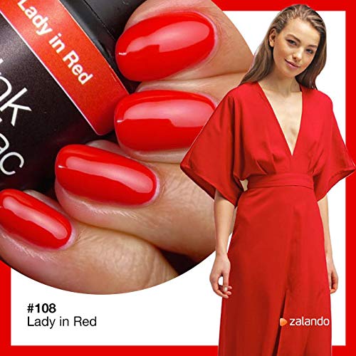 Pink Gellac108, Lady in Red Color Esmalte Gel Permanente 14 días