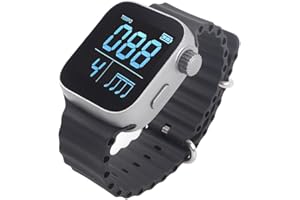 JHIALG Metrónomo estilo reloj de pulsera, metrónomo silencioso vibrante, dispositivo de metrónomo de ejercicio, metrónomo vibrador inteligente, metrónomo digital multifuncional para todos los tambores