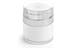 HOTUT Airless Pumpspender, 1 Stück 30ml Creme Pumpspender, Nachfüllbar Vakuum Kosmetikbehälter, Leer Lotion Pumpflasche mit Deckel für Reise Home Verwendung