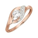 Jacques Lemans Damen Ring 925/- Sterling Silber mit Zirkonia 925/- Sterling Silber Glänzend rot 490270026