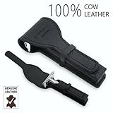 Leather 100% , Protective / Travel Case for DE safety/double edge Shaving razor