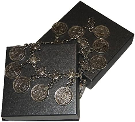 Gypsy Bare Feet Antique Effect Silver Turkish Coin Anklet Ankle Bracelet