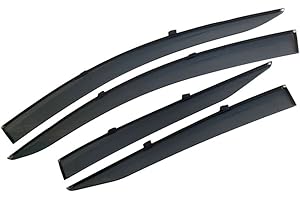 K - KONNEKT Wind Deflector Set for Toyota Prius | Set of 4 Pcs - Front and Rear | 2016-2022 (Black)