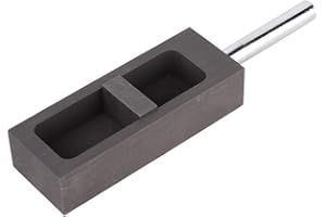 ‎TONYSA Graphitform, Graphitguss Reiner Graphit-Barren Schmelztiegel für Gold Silber Schmelzguss Raffination mit Hochwertigem Graphitmaterial, guter Wärmeleitfähigkeit(1 KG)