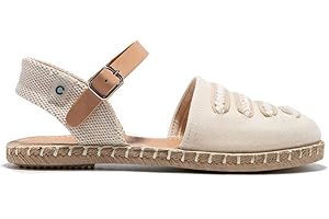Conguitos Espadrilles d'été pour Enfants - Sandales d'été en Corde avec Talon compensé pour Fille Confortables