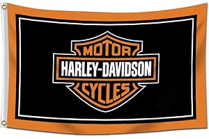 Kasflag Harley Banner Flag Davidson Flag Tapestry (3x5 Feet,Heavy Duty, Durable 150D Polyester) For College Dorm Man Cave