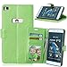 Produktbild Nancen Compatible with Handyhülle Huawei P8 (5,2 Zoll) Lederhülle Style Acht Farbe Weich PU Flip Case Ledertasche/Schutz Etui, Karten Slot Foto Wallet Hülle