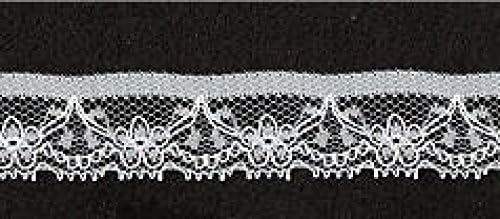 Essential Trimmings 20mm Dainty Nylon Corded Lace Trimming Ivory - per 25 metre roll