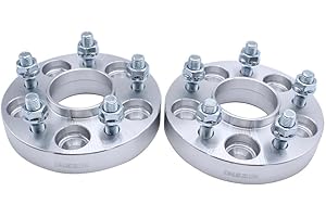 SHLPDFM Juego de 2 espaciadores de rueda de 25 mm de diámetro 63,4, 5 x 108 mm, con 10 tornillos de rueda M12 x 1,5 para Ford Focus MK2 MK3 RS ST