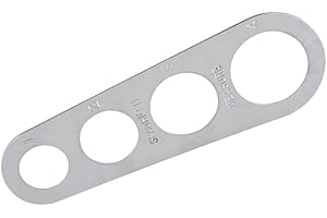 EHOTER Mesureeur de Spaghetti Outil Italien en Acier Inoxydable Pratique Fan Pâtes Nouilles avec 4 Trous de Mesure Outil de Mesure Doseur à Spaghetti à la Maison Cuisin