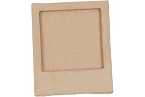 Décopatch CD011Opack - Un Lot de 5 supports en papier brun mâché 1x8x9 cm, Cadre magnétique