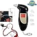 Price comparison product image CGBOOM Alcohol Tester Breathalyzer Professional Digital Breath Analyzer Alcohol Breathalysers Test Detector with 5 Mouthpieces, LCD Display, Semi-Conductor Sensor Accurate Reading, Keychain Portable.