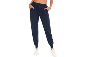 Irdcomps Pantalon de Sport Femme Coton Pantalon de Jogging Bas de Survêtement Pants Décontracté à Rayures Couleur Unie avec Poches Bande Pantalon de Loisirs pour Running Fitness Training Yoga