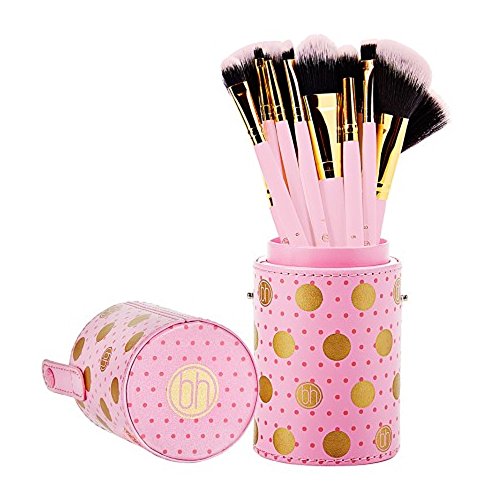 BH Cosmetics Dot Collection 11 Piece Brush Set in Pink