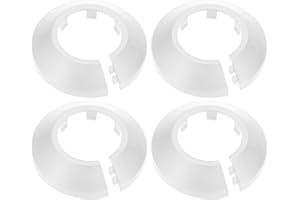 M METERXITY 4-Pack Pipe Cover Decoration, Suit for 32mm Outer Diameter Flange Water Pipe Escutcheon Water Pipe Drain Line Cover for Radiator Pipe/Water Drain Tube [White]