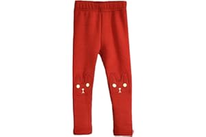 GENERISCH Legging thermique avec doublure en polaire pour enfant avec motif de dessin animé - Respirant - Doux et confortable - Pantalon thermique mignon - Pour l'automne et l'hiver