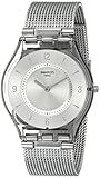Swatch Damenuhr Analog Quarz mit Edelstahlarmband – SFM118M