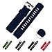 Produktbild Lamshaw Quick Release Silikon Ersatz Uhrenbänder 18mm, 20mm, 22mm und Wahl von 5 Farben (Marineblau, 18mm)