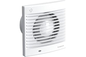 Cazooo 100mm Bathroom Extractor Fan with Timer, 130m³/h Quiet Bathroom Fan, Wall/Window/Ceiling Mounted Extractor Fan for Kitchen, Garage, Office, 12W, 34 dB, White