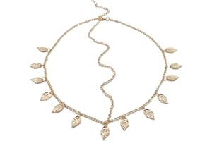 CUHZA Gold Kopf Kette Schmuck, Böhmischen Stil Kreis Pailletten Kette Schmuck Stirn Haarband, Boho Blumen-Kopfkette, Stirnband Kopf Kette, Festival Abschlussball Hochzeit Kopfschmuck für Frauen und Mädchen