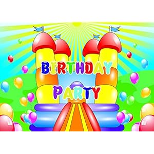Bouncy Castle Theme Birthday Party Einladungen Einladungen Kinder Kinder Mädchen / Jungen i008 ...