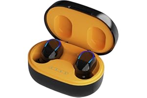 RAWRR Słuchawki douszne Bluetooth 2023, bezprzewodowe słuchawki douszne Bluetooth z mikrofonem, 25 godzin, Hi-Fi stereo, sterowanie przyciskiem do pracy i podróży