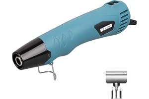 WESCO Mini Heißluftpistole, 350W 350℃ Heißluftfön, 2 Meter Kabel Heisluftföhn mit Reflektordüse, Überlastungsschutz für handwerklichen, Epoxidharz, Prägen, Schrumpffolie, Trocknungsfarbe