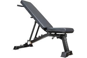 BRAINGAIN Adjustable Bench - Flat Decline Incline 300kg Max Weight Commercial Full Body Strength Training Bench Home Gym Equipment Removable Footrest