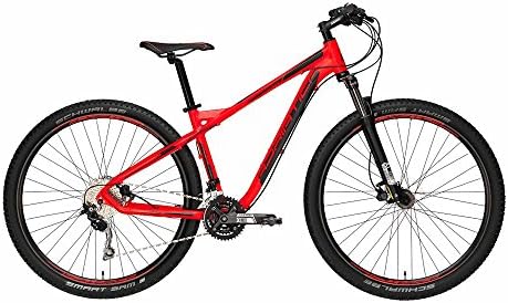 Mountain Bike Cycles Adriatica Wing with Aluminium Frame, Tang Break Hydraulic Disc Brake, Front Fork Suspension Forks, Shimano 30 Speed, Orange Neon