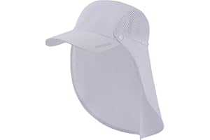 Bassdash UPF 50+ Foldable Fishing Hat Baseball Cap with Removable Neck Flap Portable for Men Women Golf Hiking
