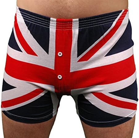 Union Jack Boxer Shorts, Size Large