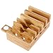 Produktbild iCozzier 6 Slots Bambus Watch Ständer universal multifunktionelle Ladestation und Kabel Organizer Docking Station Ladestation für Apple- Watch, iPhone, iPad, MacBook Air, Samsung Note, Nexus, Samsung Tab, Smartphones, Tablets & Laptops