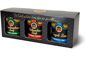 ‎ALTENBURGER ORIGINAL Altenburger Original Senfonie Premium 3er Kiste Weihnachten, Geschenk-Box mit drei weihnachtlichen Premium Senfen