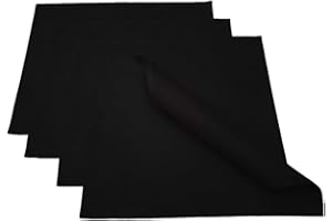 Lemos Home - Set di tovagliette da tavola, 4 pezzi, circa 46 x 36 cm in cotone (nero)