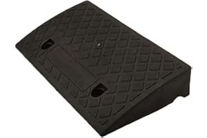 GZWY 5cm/9cm Rampes de Bordure légères Portables,Rampe de seuil en Plastique léger Portable pour remorque de Voiture Camion vélo Moto Fauteuil Roulant Entrée De Garage, Embarcadère De Chargement (noir,9cm)