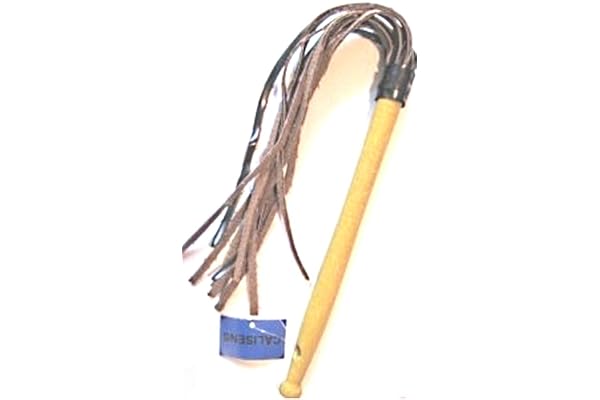 MARTINET MANCHE EN BOIS 12 LANIERE EN CUIR FOUET
