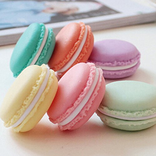 Dealglad® 6 x Aufbewahrungsbox Design Mini-Macaron, für Ring, Ohrringe, Schmuck, Aufbewahrungsbox, Schaufenster, zufällige Farbe - 4