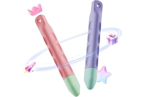 DIGIROOT Children's Tablet Pen for Touch Screen, Pack of 2 Purple Pink Stylus Pens, Compatible with Amazon Fire HD 8 Kids Tablet, iPad, iPhone, Tablets, Kindle and All Touchscreen Devices
