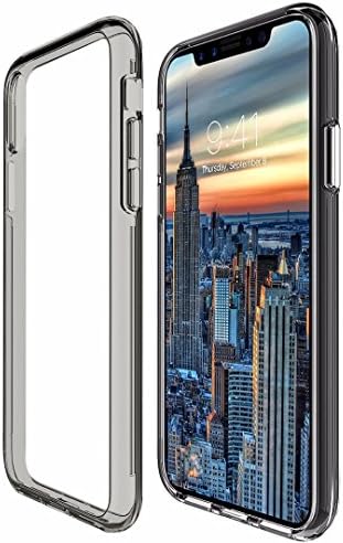 QOOKI iPhone X Premium 2 Part Hard PC/Soft TPU Case, Smoke, Slim