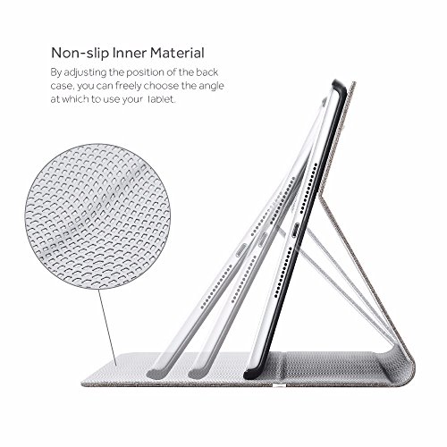 iPad 9.7 2017 Hülle, EasyAcc Starke Magnethaftung Case mit Auto aufwachen/ Schlaf Funktion Smart Case und Mehrere Einstellbarem Blickwinkel Funktion Cover für Apple iPad 2017 – Hochwertiges PU Leder Hülle Braun - 3
