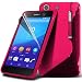 Produktbild Gadget Giant® Sony Xperia M5 Hohe Qualität S-Line Hydro Silikon Haut Abdeckung S line flexibel Hülle Case schutzhülle mit Displayschutz-Folie & Eingabestift - Pink Farbe