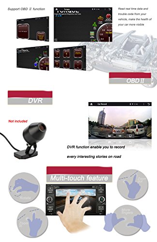 YINUO 7 Pulgadas Android 5.1.1 Lollipop Quad Core 2 Din Reproductor De DVD GPS Navegador Para FORD Soporte Control Del Volante Bluetooth Negro Incluida Cámara De Marcha Atrás