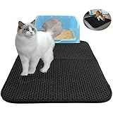 WenX Katzentoilette Unterlage - Premium Kitty Super Dick Litter Teppich Lebensmittel Matte, Haustier Katzenstreu Matt , | leicht zu reinigen | Katzenklo Matte 75*55cm