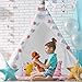 Price comparison product image WolfWise TeePee Tent for Children– Classic Indian Play Tent for Kids with Five Wood Poles, 100% Natural Cotton Canvas, Gift for Kids boys girls Indoor