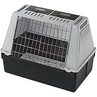 Ferplast 73080021W1 Autotransportbox ATLAS CAR 80, für Hunde, Maße: 82 x 51 x 61 cm, grau